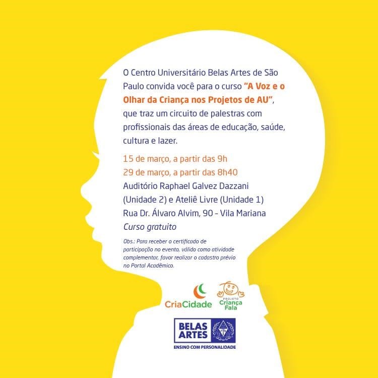 Imagem do projeto Curso de formação — A Voz e o Olhar da Criança nos Projetos de Arquitetura
