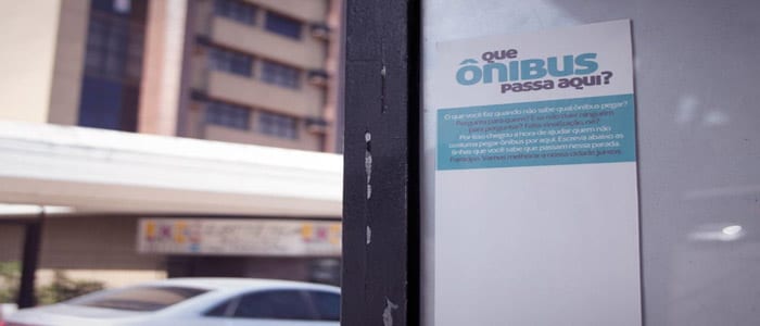 Imagem do projeto A sinalização de rotas de ônibus municipais