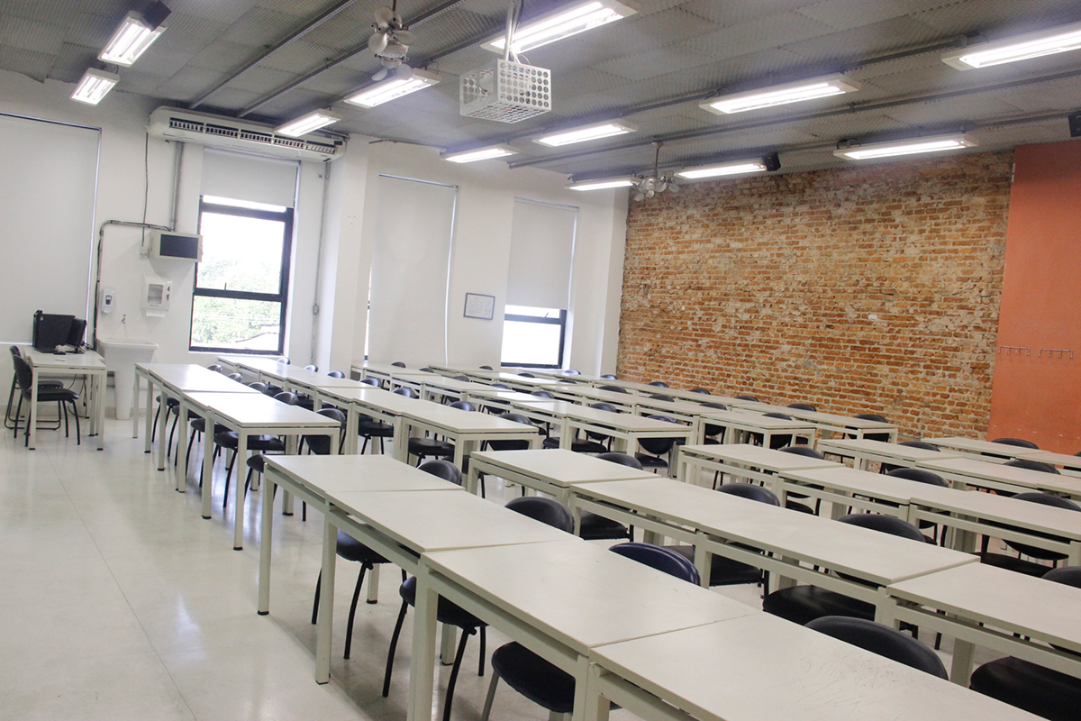 Sala de aula no Campus Vila Mariana