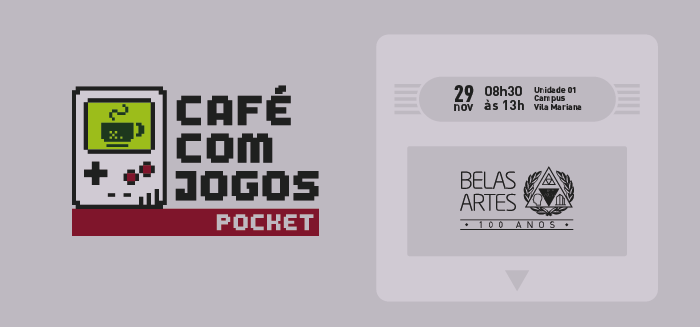 Belas Artes promove  Café com Jogos Pocket no campus Vila Mariana