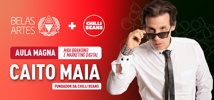Aula Magna do MBA em Branding e MKT Digital com Caito Maia acontecerá dia 16 de junho
