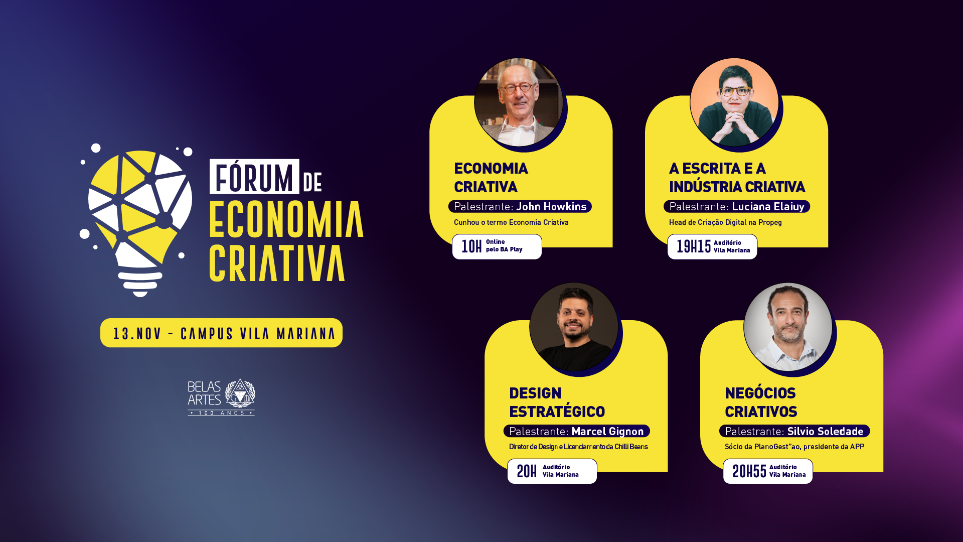 Fórum de Economia Criativa 2025 da Belas Artes recebe John Howkins, que cunhou o termo “Economia Criativa”